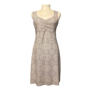 Prana Roushed Empire Waist Summer Midi Dress S